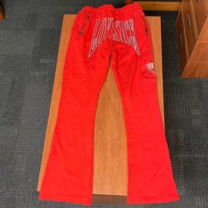 RED LOVESICK FLARE SWEATS